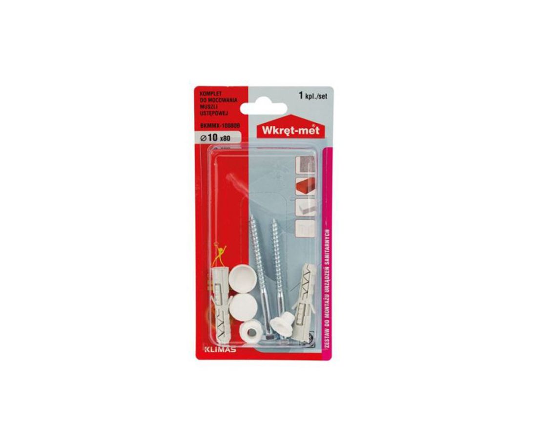 უნიტაზის სამაგრი ვერცხლისფერი BKMMX-10080S (2ც) — ანკერი და დუბელი